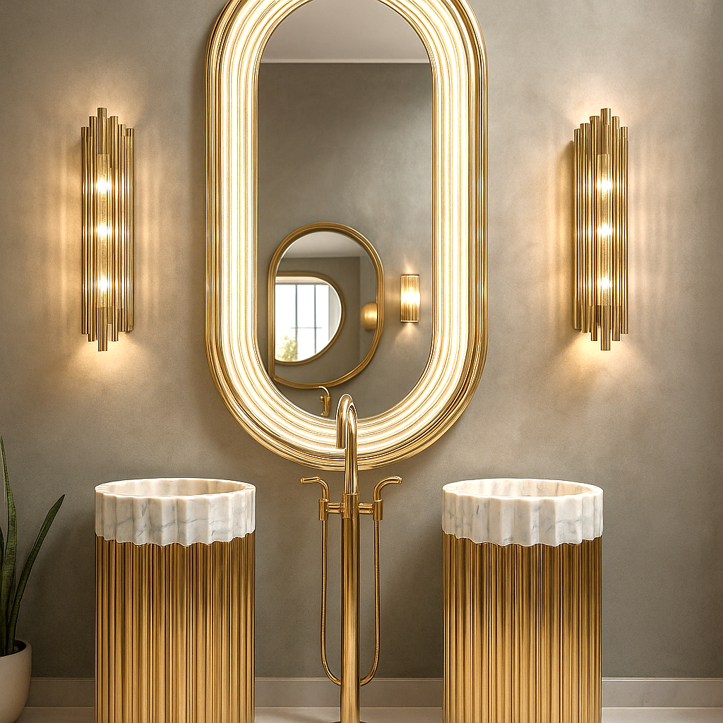 Sculptural Powder Room